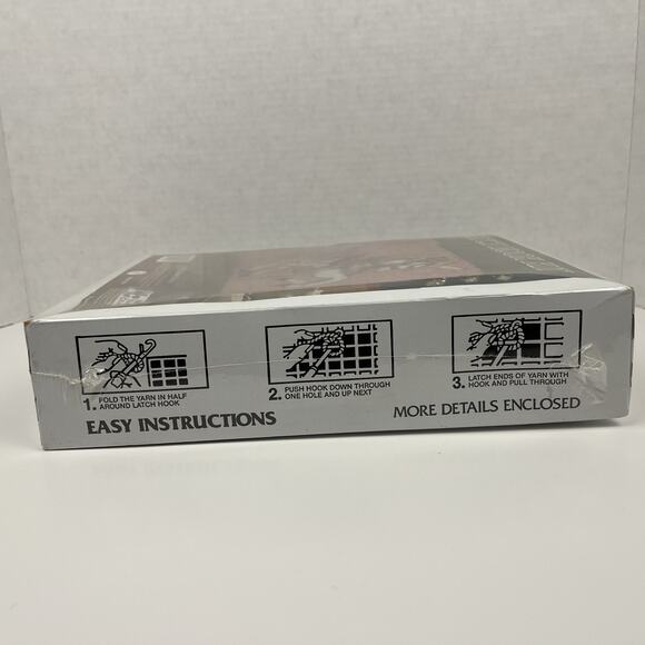 National Yarn Crafts Latch Hook Kit Carousel Unicorn Horse R886 20x27 Inch - Picture 6 of 6